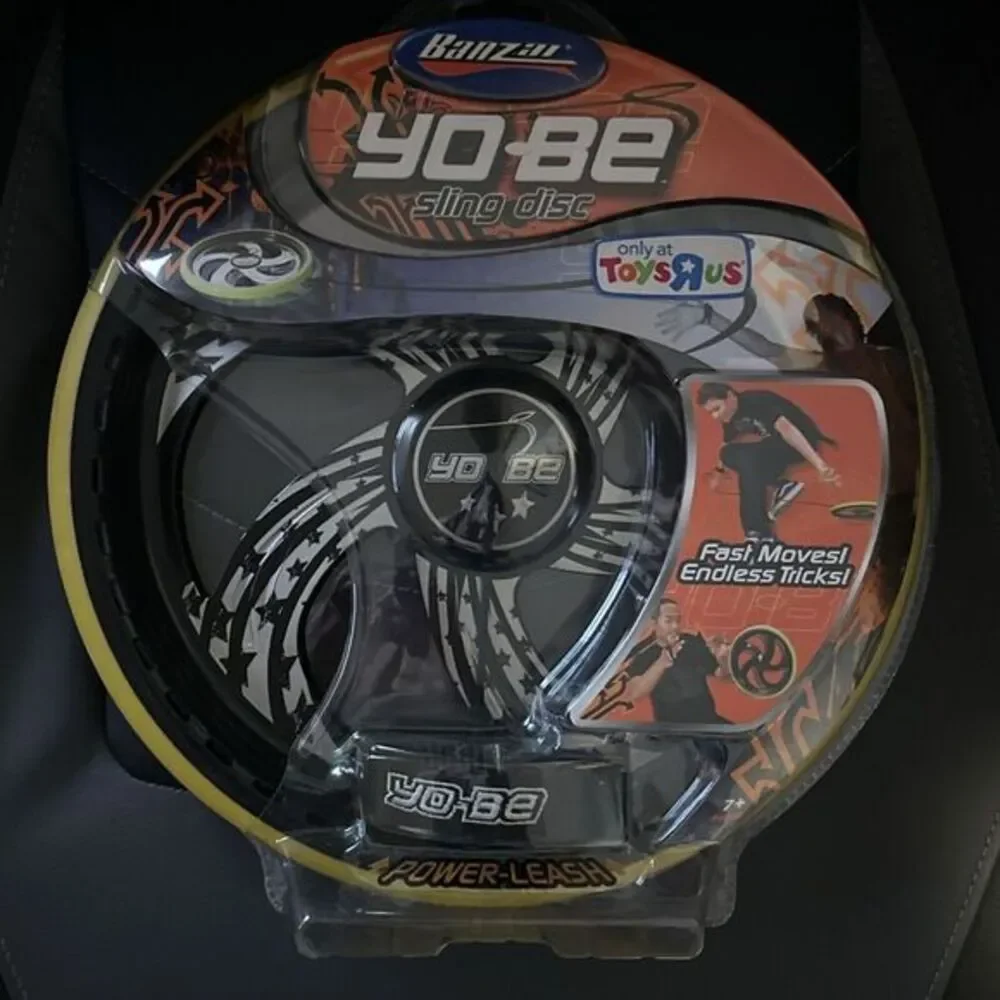 Banzai Yo-Be Yobe Sling‎ Disc Power Leash Black Yellow Toys R Us Exclusive New